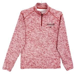 Warrior Volleyball Shirt Womens Small Red Badger Sport Lightweight 1/4 Zip Top